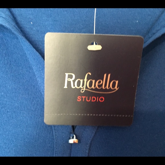 Rafaella navy w/green trim collared golf shirt, NWT/Never worn/sz XL - Picture 3 of 7